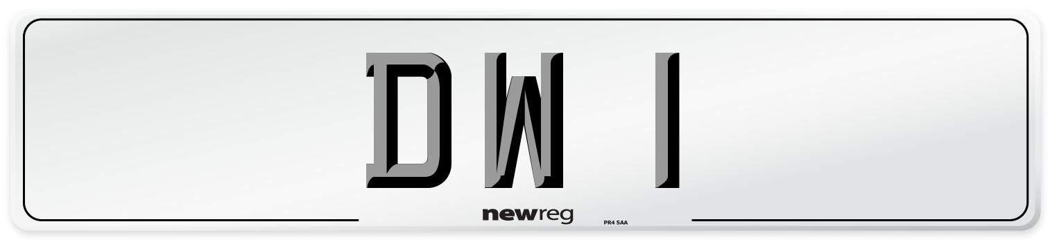 DW 1 Number Plate from New Reg